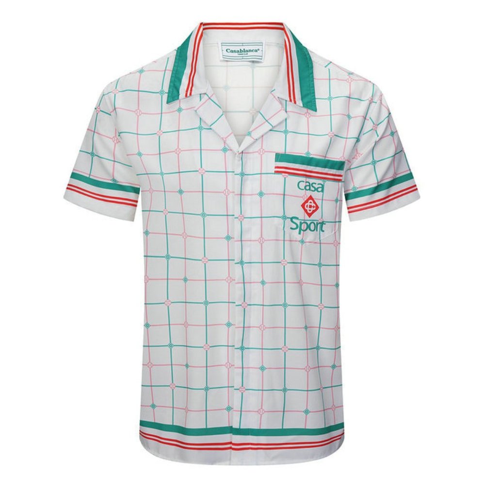 Casablanca Men's Cartoon Graphic Print Short Sleeve Shirt